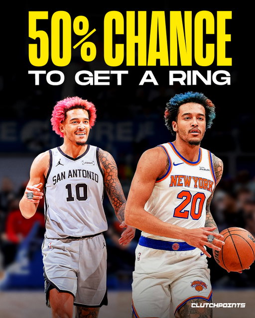 The player with the highest chance of getting a ring this year might not be the MVP…

Might not be the DPOY…

It might actually be Jeremy Sochan!

Because if the San Antonio Spurs win it all? He gets a ring.

And if the New York Knicks somehow win it? He STILL gets a ring.

Lucky Sochan really got both paths covered.

Now he just has to sit back and hope the basketball gods choose correctly.