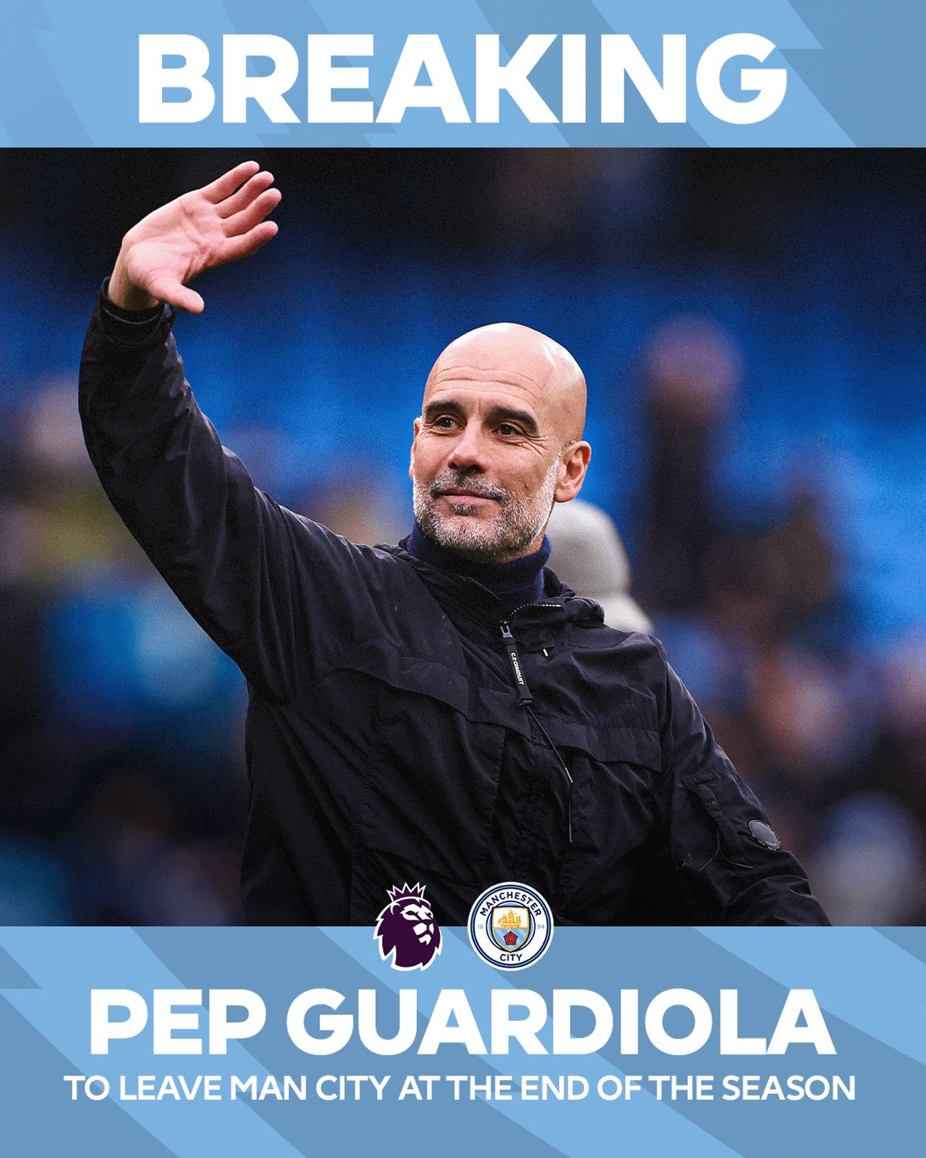 Pep Guardiola, one of the greatest managers in Premier League history, will leave @mancity at the end of the season.