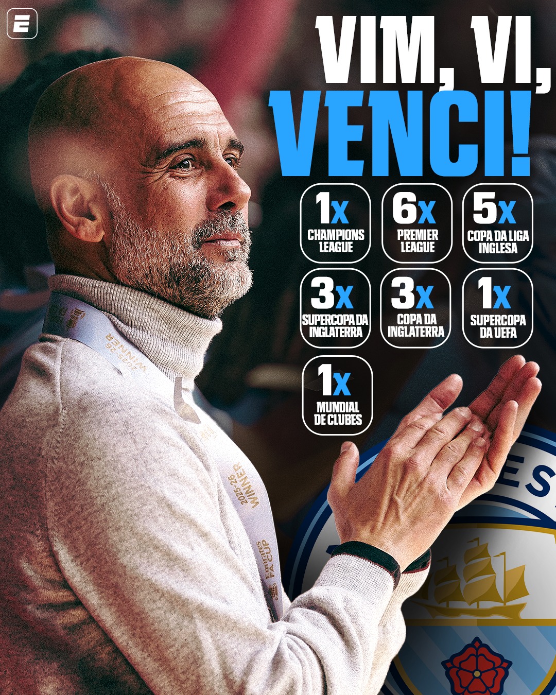 FIM DE CICLO! 😱❌ Manchester City anuncia a saída de Pep Guardiola do comando técnico do clube após 10 anos. Haja história pra contar, hein?!

#FutebolNaESPN #Guardiola #ManchesterCity