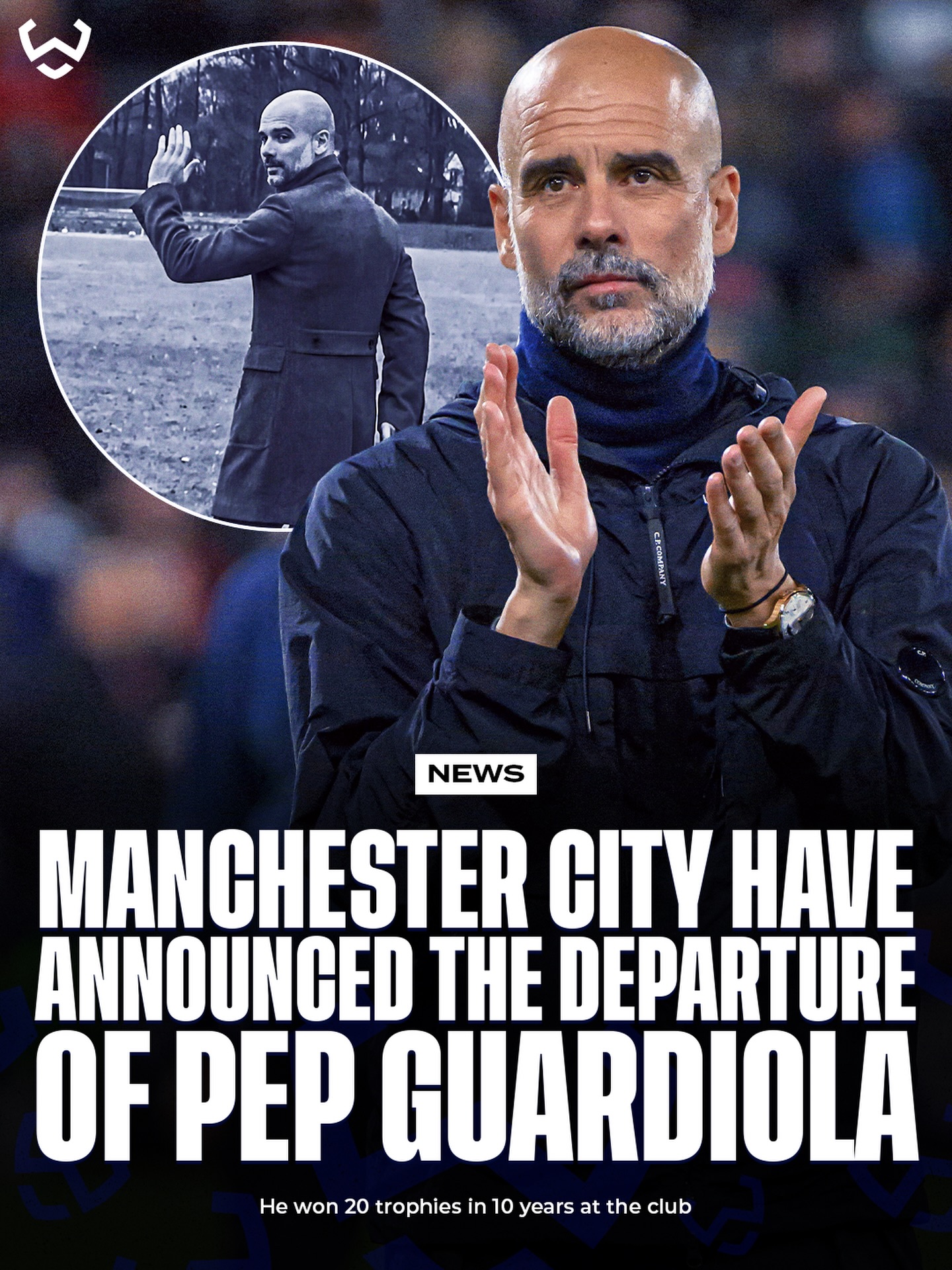 Manchester City have officially announced Pep Guardiola’s 𝐃𝐄𝐏𝐀𝐑𝐓𝐔𝐑𝐄 after an unforgettable 10 years at the club 🔵🇪🇸

Even though he’s stepping down as manager, Pep will remain part of the City Football Group as a Global Ambassador. He will continue helping the clubs within the group through technical advice, special projects and future collaborations.