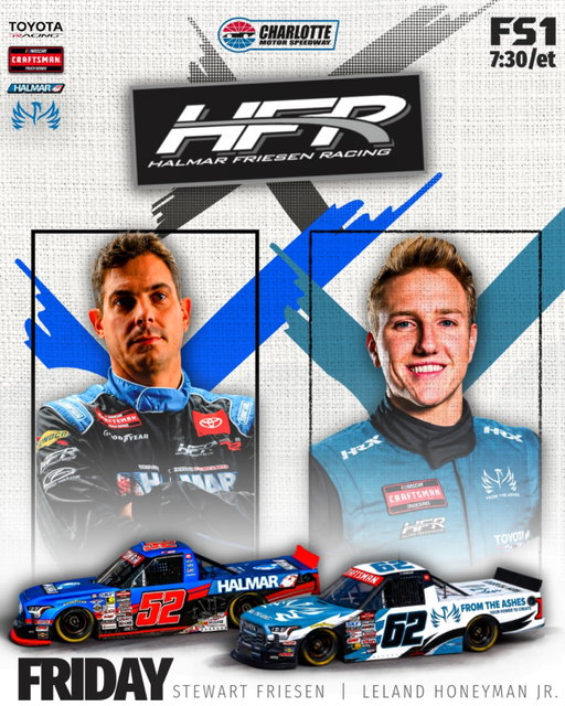Queen City Prime Time

Practice - 3:30 p.m. ET - FS2 
Qualifying - 4:35 p.m. ET - FS2 
Race - 7:30 p.m. ET - FS1

#teamtoyota