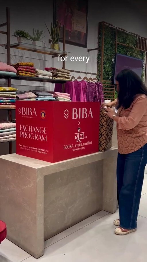 Do a good deed while enjoying a girls day out 🌼

From 20th–31st May, pass on your pre-loved garments at your nearest BIBA stores through the BIBA Exchange Program and receive a ₹500 voucher per garment. T&C apply.

Your wardrobe refresh now comes with a side of kindness! 

 #biba #bibaexchangeprogram