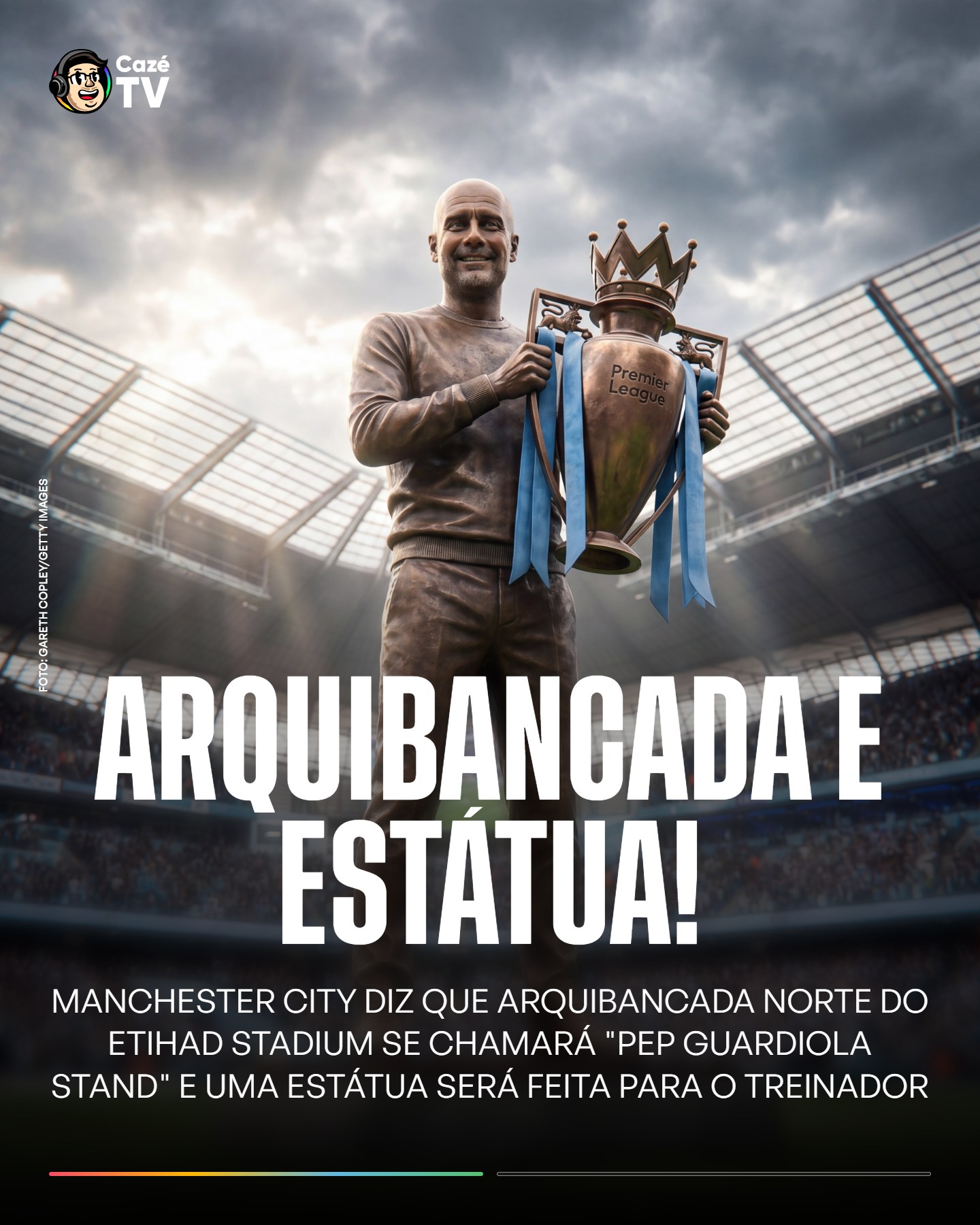 SÓ HOMENAGEM ABSURDA PARA PEP GUARDIOLA, FILHO! 👑

O HOMEM VAI GANHAR UMA ESTÁTUA E UM SETOR DO ETIHAD STADIUM TERÁ O NOME DO TREINADOR. BRABO DEMAIS! 👏👏👏

#CoberturaCazéTV #ManchesterCity #PremierLeague #cztv16 #futinter