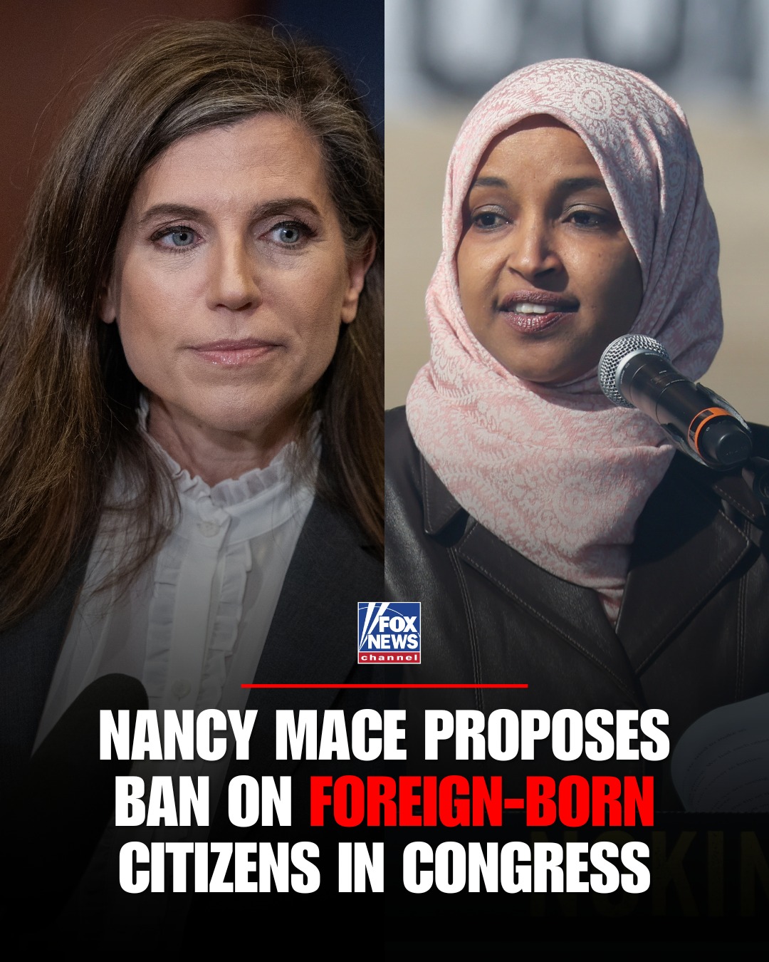 Nancy Mace is proposing a ban on foreign-born citizens from serving in Congress, presidential cabinets, and becoming federal judges, arguing those positions should be reserved for natural-born American citizens.

The proposal would impact both Democrats and Republicans, including Rep. Ilhan Omar, Rep. Pramila Jayapal, Rep. Ted Lieu, Sen. Bernie Moreno, Rep. Young Kim, and several other lawmakers who immigrated to the U.S. before becoming citizens.

Mace suggests that naturalized citizens may have divided loyalty between the United States and their home countries, “For too long we have allowed foreign-born members to hold seats in this government, while making clear their loyalty is not here. We see it every day."