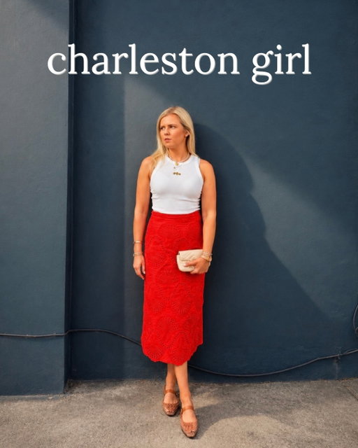 Another Charleston Girl edit ✨

Memorial Day weekend is here and this week’s Charleston Girl is giving beach and vacation vibes. Sharing a few Charleston finds I’ve been loving lately, the places I always go back to, pieces I somehow own in every color, and all the little things that make this city feel extra special. 

Think of this as a small edit of Charleston favorites I’d recommend to a friend.

charleston girl coffee find ☕️- @summitcoffeeoldvillage not new, just new to me… and wow have I been missing out. The shaved cubed ice? Elite. Plus the cutest space and the sweetest outdoor picnic setup. 

charleston girl look of the week❤️- @anthropologie @aritzia This fun bubble top and navy linen shorts are giving yacht club meets country club oyster roast. All it’s missing is a navy cashmere sweater casually thrown over my shoulders. But in all seriousness, I’m obsessed. Simple, timeless, and one of those outfits that somehow feels effortlessly yet put together. 

charleston girl patio dinner 🍔- @heavysbarburger somehow had never tried Heavy’s and wow… adding this to my regular rotation. The cutest patio and a smash burger that gave me In N Out vibes. Already thinking about going back for those onion rings next time.

charleston girl go to swimsuit🦜- @farmrio No surprise here… Farm Rio does it again. Wanted this week’s Charleston Girl pick to feel extra beachy for MDW and I’m already calling it a summer favorite. The details are so good and the quality is honestly unbelievable.

charleston girl favorite beach bag🎀👙- @casemate now that beach season is officially here I’m excited to share this this very girly bag. 

charleston girl beauty pick- @tartecosmetics I’ve been reaching for this Tarte tinted moisturizer with SPF 30 nonstop lately. It’s lightweight, gives the prettiest natural coverage, and is perfect for days when I want an easy makeup look without a full face of foundation.

charleston girl go to beach sammy- @mozzochs The chicken Caesar wrap from Mozzo is a no brainer for me. It’s my go to beach order because it’s light, easy, and I always get it with the chicken cutlet. 

What are you loving lately?
