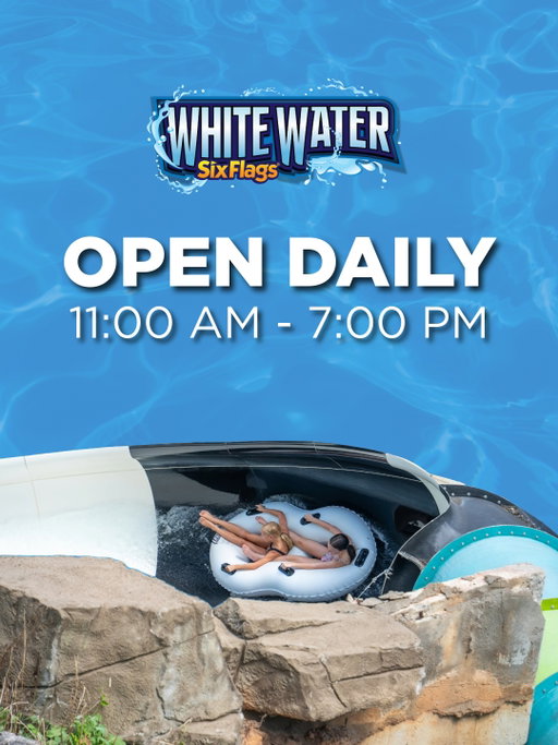 School's out and summer's here! #SixFlagsWhiteWater is officially open daily. ☀️