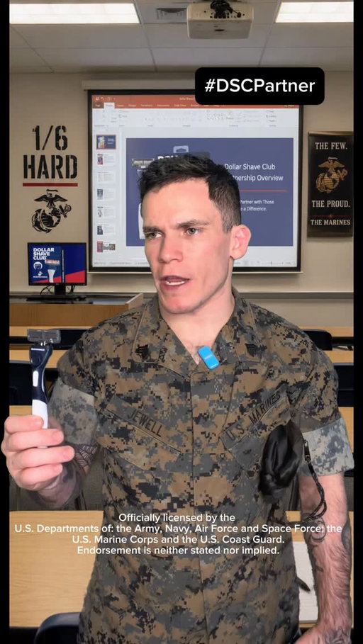 POV: You didn’t shave good enough for Staff Sgt. #DSCPartner #ad #militaryhumor #usmc #infantry @dollarshaveclub