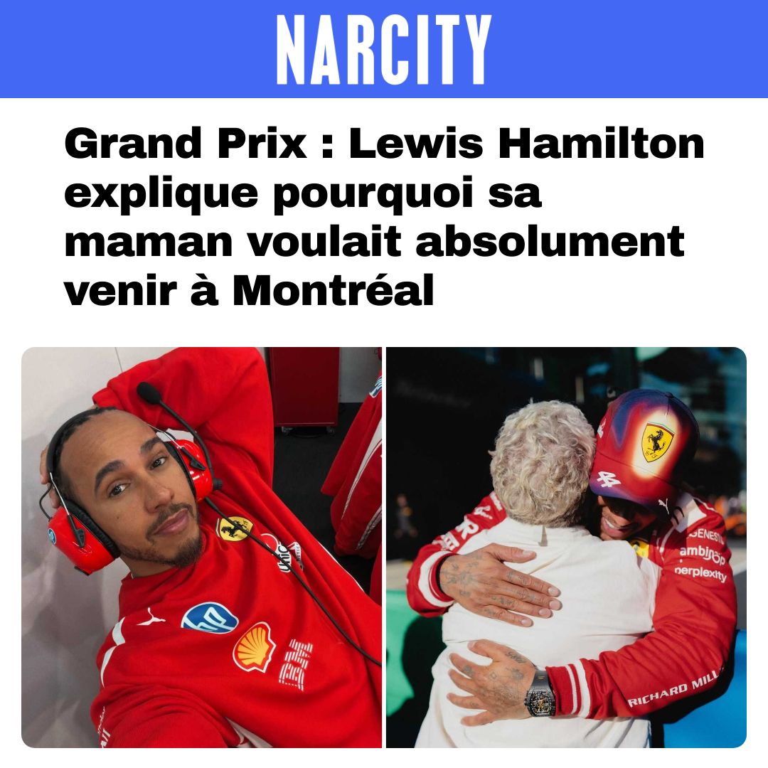 Le pilote de Formule 1 Lewis Hamilton vivra un week-end particulièrement chargé en émotion au Grand Prix du Canada 2026, alors que sa mère a tenu à faire le voyage jusqu’à Montréal pour le rejoindre.

👇👇👇

 Lien dans la bio de @narcityquebec !

https://www.narcity.com/fr/montreal/lewis-hamilton-maman-grand-prix-montreal-raisons

📸: @lewishamilton | Instagram
