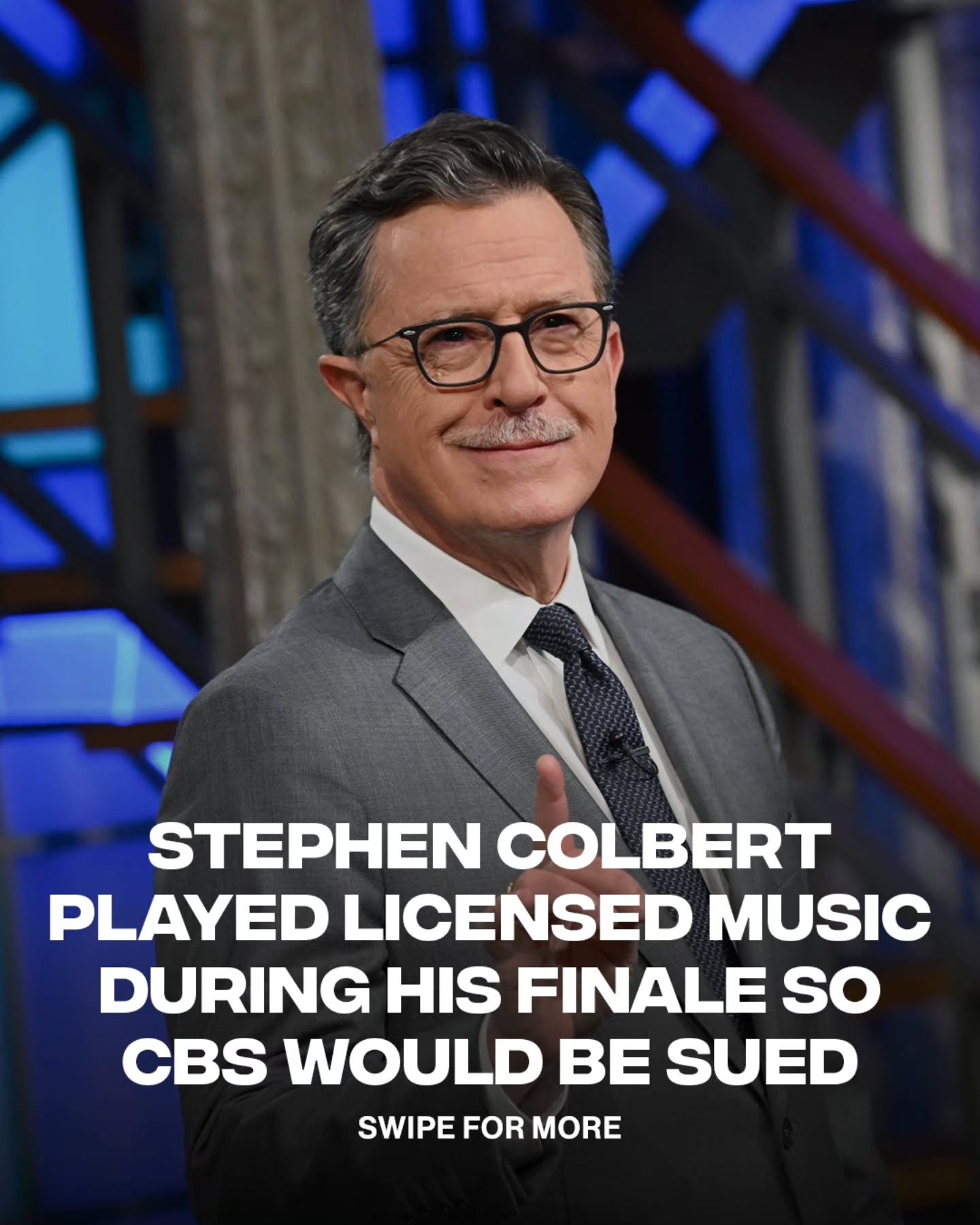 Colbert went out with a bang 😂😭

Stephen Colbert  got his band to play licensed songs during his final episode so CBS allegedly couldn’t reuse the footage without getting sued.

📷 Getty Images