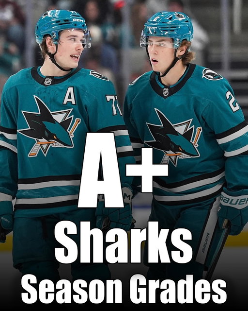 I skipped them a couple days ago, but today we got THE SHARKS season grade. Not all positives, but still an A+.