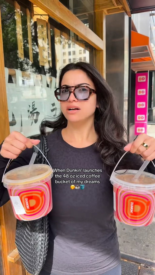 Who am I kidding of course I would order this🤣 @dunkin I need this iced coffee bucket to be permanent🪣

#dunkinbucket #48ozbucket #dunkin #icedcoffee #memorialdayweekend
