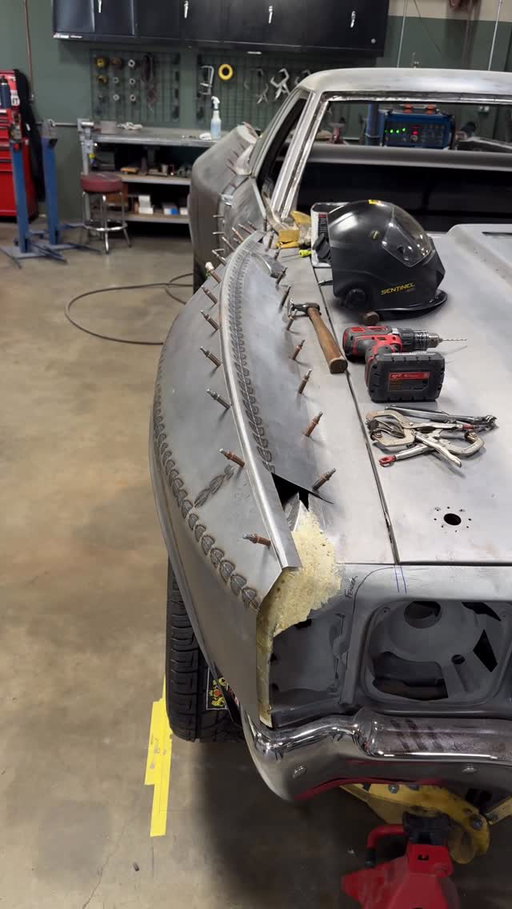 Just some minor tweaks here and there, nothing crazy. 

@brandongerringer is getting so close to having one whole side done on the @kingshocks El Camino. 

If you haven’t seen the TouTube video we posted showing the rear fender fab you should definitely go check it out. Next episode coming soon…