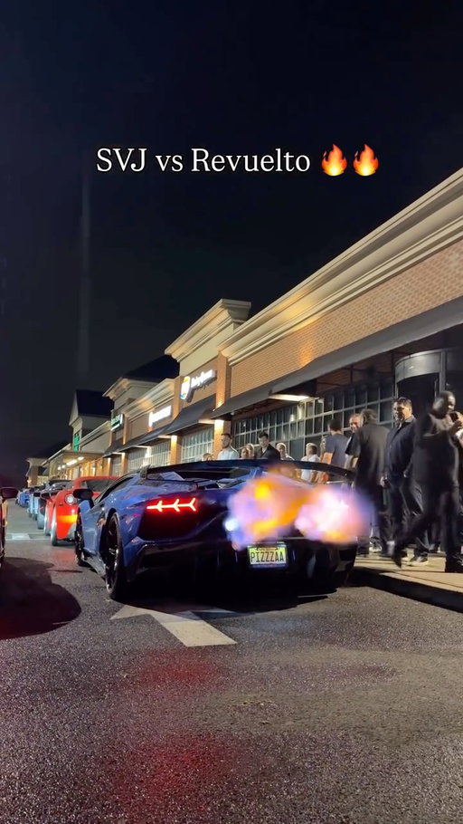 SVJ vs Revuelto 🔥🔥 @gintani exhaust on the SVJ and @valvetronic exhaust on the Revuelto #lamborghini #svj #revuelto #v12 #exhaust