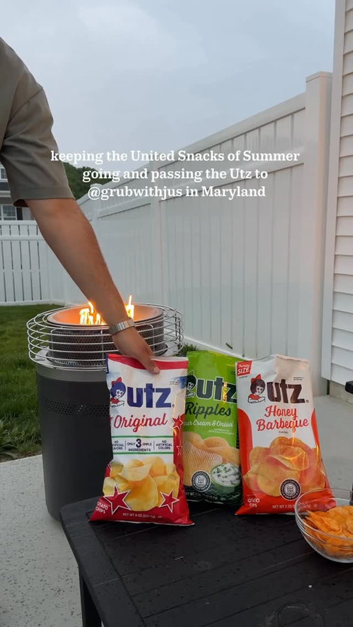 #sponsored Backyard BBQ season officially starts now 🍔☀️ Whether it’s a laid-back date night by the grill or a full backyard party with friends, @utzsnacks is always the MVP of summer snacking. 

 

We’re kicking off the #UtzUnitedSnacksofSummer and passing the snacks from coast to coast all summer long. Plus, you can join the United Snacks of Summer Sweepstakes for your chance to win some amazing prizes! 

 

Now it’s time to pass the Utz to @grubwithjus all the way in Maryland