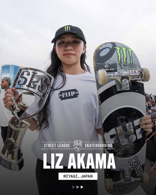 Asian American & Pacific Islander Heritage Month 🛹
Liz  Akama  @liz_akama from Japan

進化し続ける世界のスケートシーンに、確かな足跡を。
Respect to the creativity driving skate culture forward.
#slstokyo