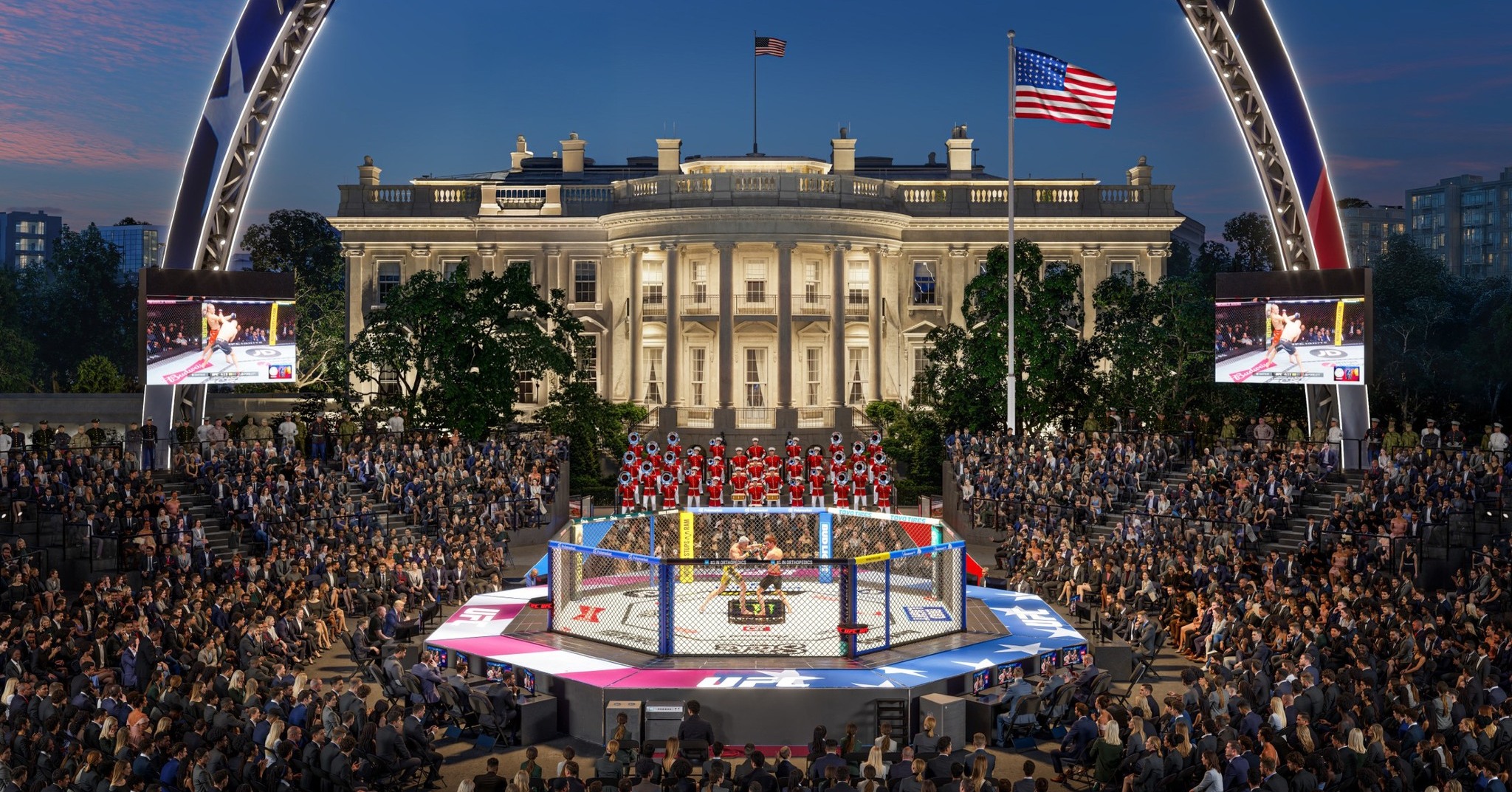 History in the making 👀

New visuals for #UFCWhiteHouse and the UFC Freedom 250 Fan Fest!

[ Presented by @CryptocomOfficial & @RamTrucks ]
