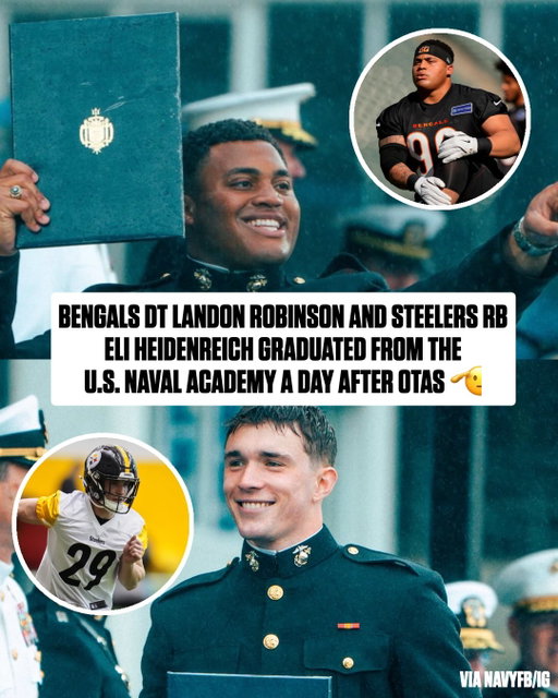Congrats to @eheidenreich44 and @landon__robinson96 on graduating from the @usnavalacademy 🇺🇸 (via @navyfb)