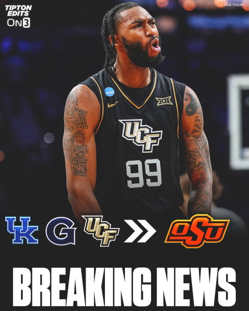 NEWS: UCF transfer forward Jordan Burks has committed to Oklahoma State, he told @On3.

The 6-9 junior averaged 13.3 points and 4.8 rebounds per game this season. Previously played at Kentucky and Georgetown.