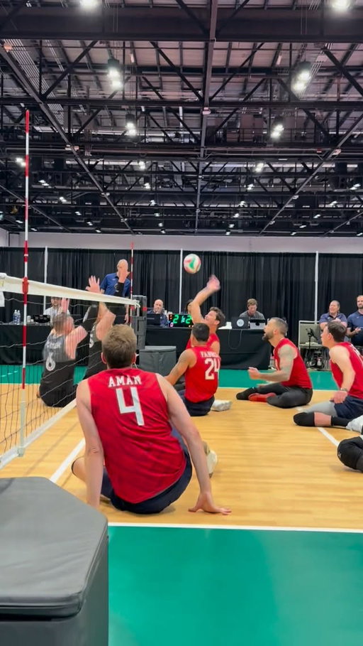 Match finisher! 💥

@onehandvb put away the final point in the U.S. Men’s Sitting National Team 3-0 win over Canada in the USA Volleyball Sitting Cup.

#USAVMSNT #SittingVolleyball