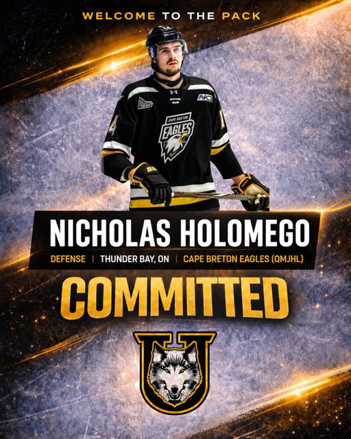 WELCOME TO THE PACK 🐺

The Thunderwolves are excited to announce the commitment of 6’5 defenseman Nicholas Holomego!

Holomego brings size and experience to the Thunderwolves blue line after playing over 100 Major Junior games. 

#HearTheHowl