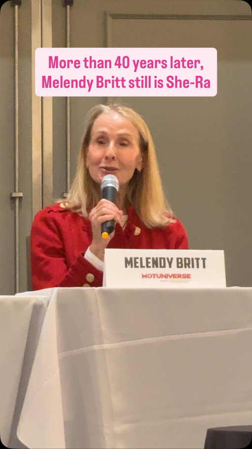 ⚔️ “I am She-Ra!” ⚔️

More than 40 years after the original She-Ra: Princess of Power debuted, legendary voice actress Melendy Britt took the stage at MOTUverse and performed the iconic She-Ra intro LIVE for fans — and she absolutely still has it. 👑✨

A genuinely emotional full-circle moment for longtime Masters of the Universe fans as Eternia came roaring back to life through one of the franchise’s most beloved voices.

#SheRa #PrincessOfPower #MOTU #MastersoftheUniverse #MOTUniverse