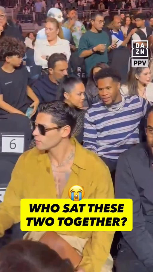 Ryan and Devin sitting next to each other tonight 😅😭

Buy #UsykRico | Live now on DAZN | @ringmagazine 🤳