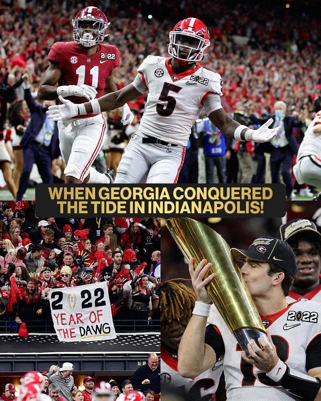 The Indy 500 got us thinking of when Georgia conquered the Tide in Indy in 2022🏆🏎️

#CFP