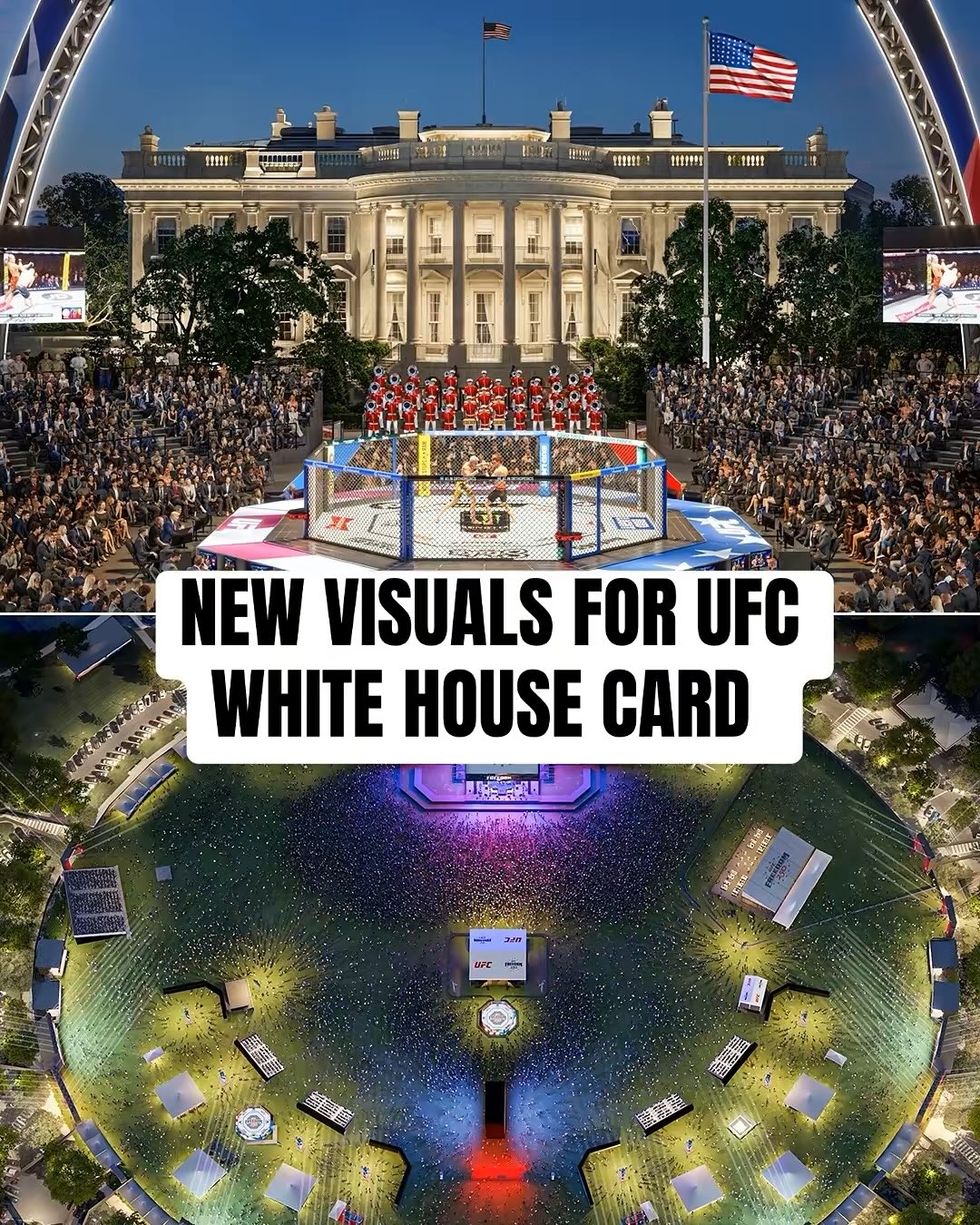 These new visuals for the June 14 UFC White House event and Freedom 250 Fan Fest 🇺🇸