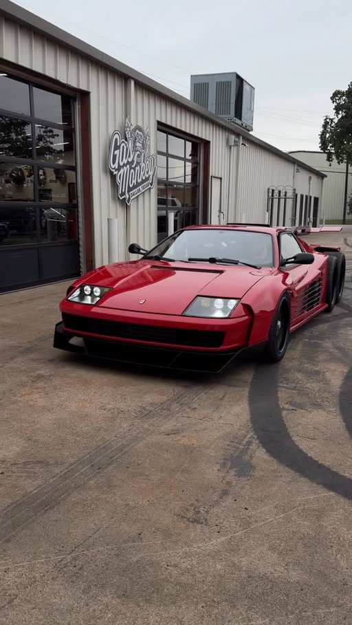 The Ferrari F6 - six wheels and 1,200 horsepower of pure badassery 🔥 Watch the final reveal on YouTube #gasmonkeygarage #gasmonkey #f6