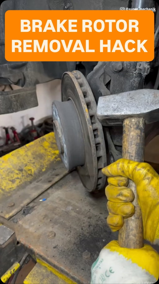 I’ve always just used a hammer… but for super rusty rotors, this works really well! 🔨
