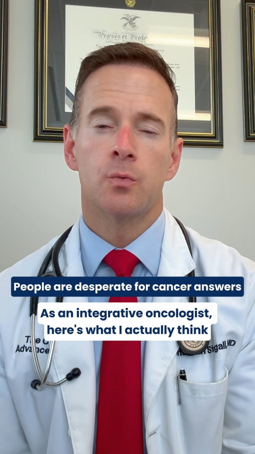 Can “controversial” substances really help treat cancer?

In this video, Dr. Stegall reacts to a conversation  and shares his perspective as an integrative oncologist.

While some compounds being discussed online have emerging research behind them, others are supported primarily by personal stories rather than clinical evidence.

Dr. Stegall’s approach is neither blind acceptance nor outright dismissal—it’s careful evaluation of the science, the risks, and the potential benefits.

As he explains, patients deserve more options, better communication, and a treatment approach that considers the whole person.

What’s your perspective on alternative cancer therapies?