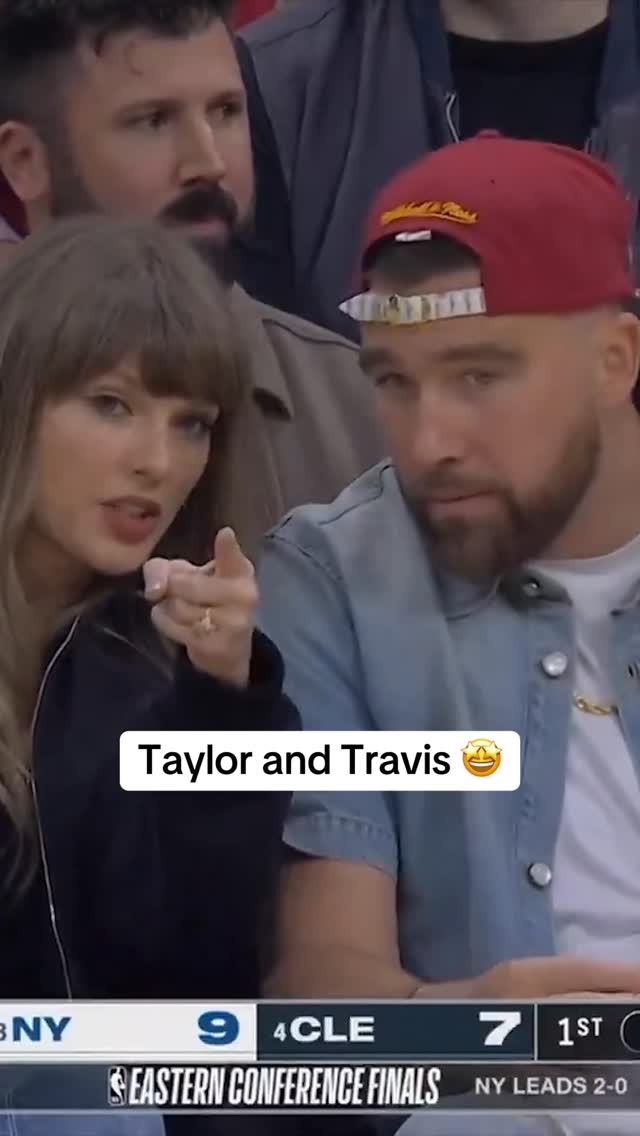 Taylor Swift and Travis Kelce spotted courtside for Game 3 of Knicks vs Cavs 🤩