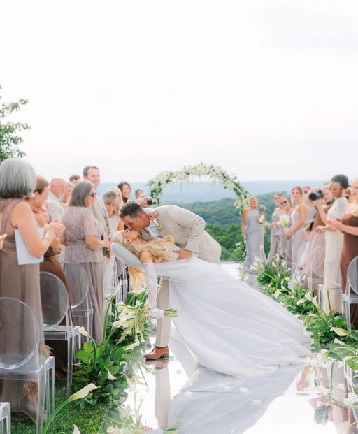 One week as The Hubbards🦢

Photographer: @creativedust 
Venue: @howe_farms 
Planning & Design: @madelyntenneyevents 
Florals: @pollenfloralsdesign 
Hair & Makeup: @hmbyasianicole 
Mirror Aisle: @party.bound 
Rentals: @eventworksrentals