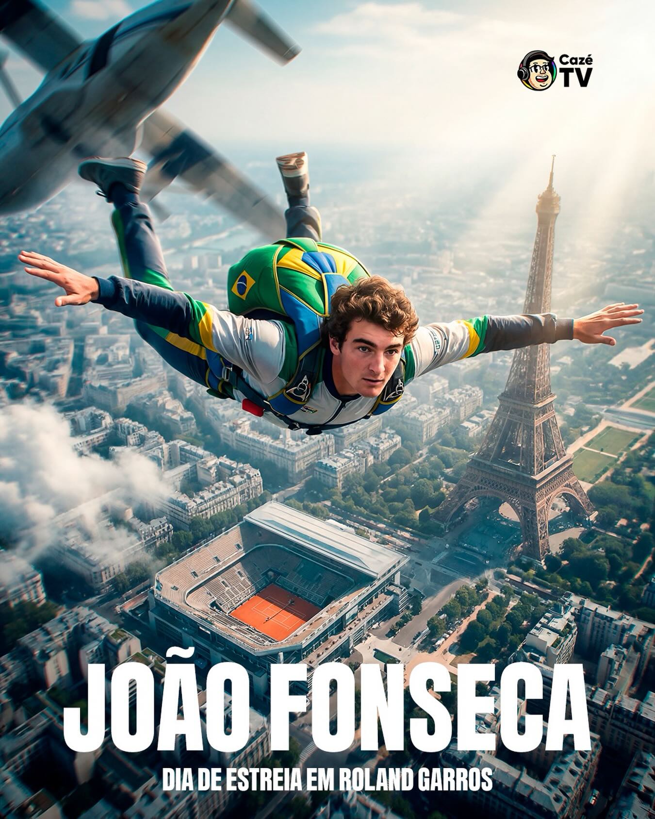 É DIA DE @joaoffonseca EM #RolandGarros! 🇧🇷🇧🇷🇧🇷

Não antes das 12h, nosso craque estreia no Grand Slam francês contra Luka Pavlovic 🇫🇷 (240º)! BORA PRA CIMA DELE!!!!! 🙏💪

#PlanejamentoCazéTV #Tênis #JoãoFonseca #cztv15 IA