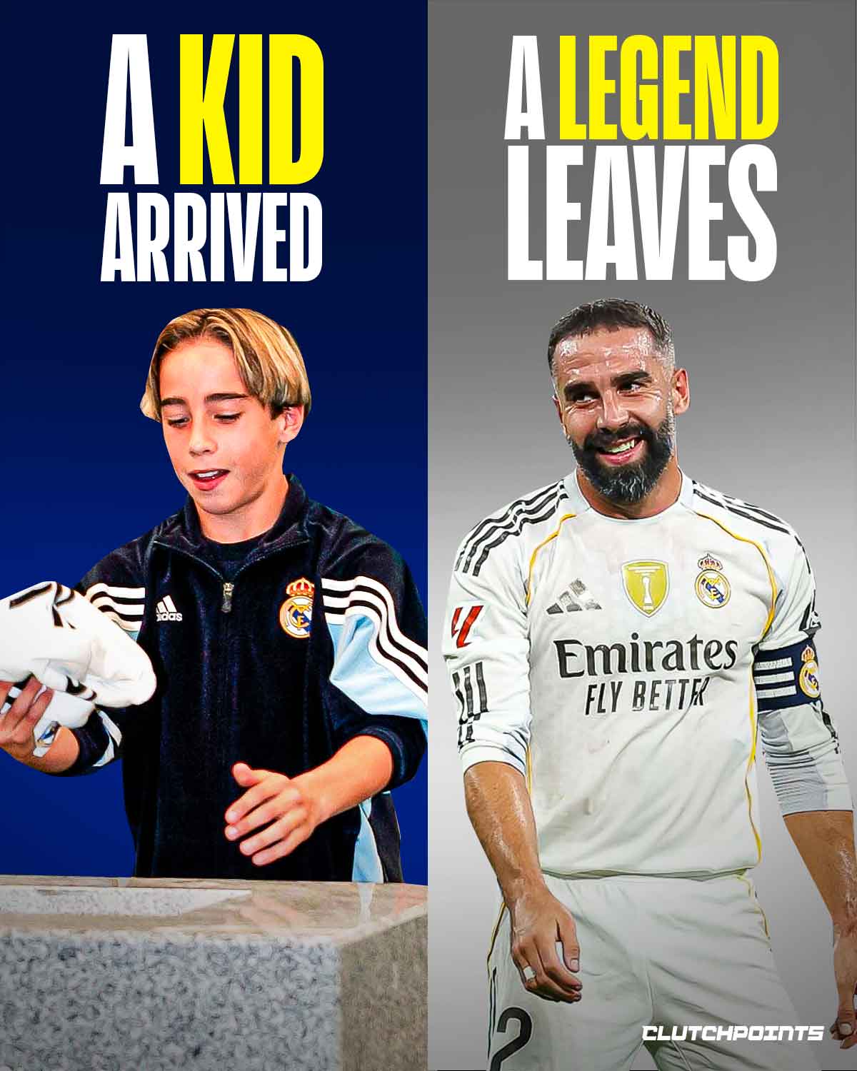 An era has officially come to an end at Real Madrid 💔

After first entering the club’s academy back in 2002 and later spending 13 seasons with the first team, Dani Carvajal’s legendary journey with Real Madrid is now over, closing the chapter on one of the most successful careers in the club’s modern history.

Across 450 official appearances, the Spanish right-back helped build one of the greatest dynasties football has ever seen while collecting an astonishing 27 trophies, including SIX Champions League titles. 

He arrived as a kid in the academy, fought his way through the system, returned after leaving briefly for Germany, and eventually became one of the captains and emotional leaders of the squad.

Now, Real Madrid says goodbye to one of the last remaining symbols of the greatest era in club history 🤍