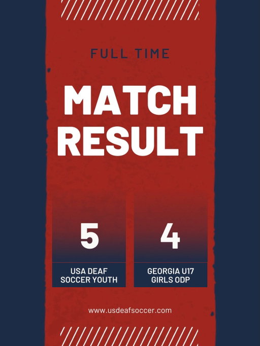 THEY DID IT AGAIN. 🔥

USA Deaf Soccer Youth closes out Game 2 with a THRILLER last night.

🇺🇸 USA Deaf Soccer Youth 5 - 4 Georgia U17 Girls ODP ⚽

Back to back wins on the first day in our youth program history. These athletes showed up, competed, and refused to back down.

This is only the beginning. 👊

#USADeafSoccer #DeafSoccer #HistoryInTheMaking #YouthSoccer #DeafAthletes USDS