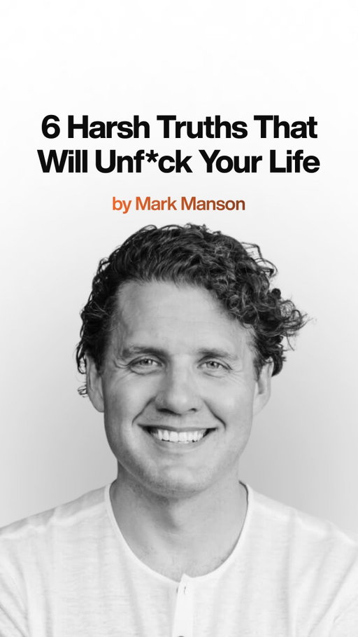 Everything you've been told about self-help is wrong.

Comment [MARK] and we'll DM you the link to watch the full talk on YouTube.

Mark Manson is the bestselling author of The Subtle Art of Not Giving a F*ck and has spent a decade studying the psychology of our worst decisions. In this Genius Talk he delivers six harsh truths most people spend their entire lives running from. Starting with the one that will change how you make every decision for the rest of your life.

This is Mark Manson's Genius Talk.

Watch the full Genius Talk on YouTube! Link in bio.

A Genius Talk ft. @markmanson | @the.genius.series