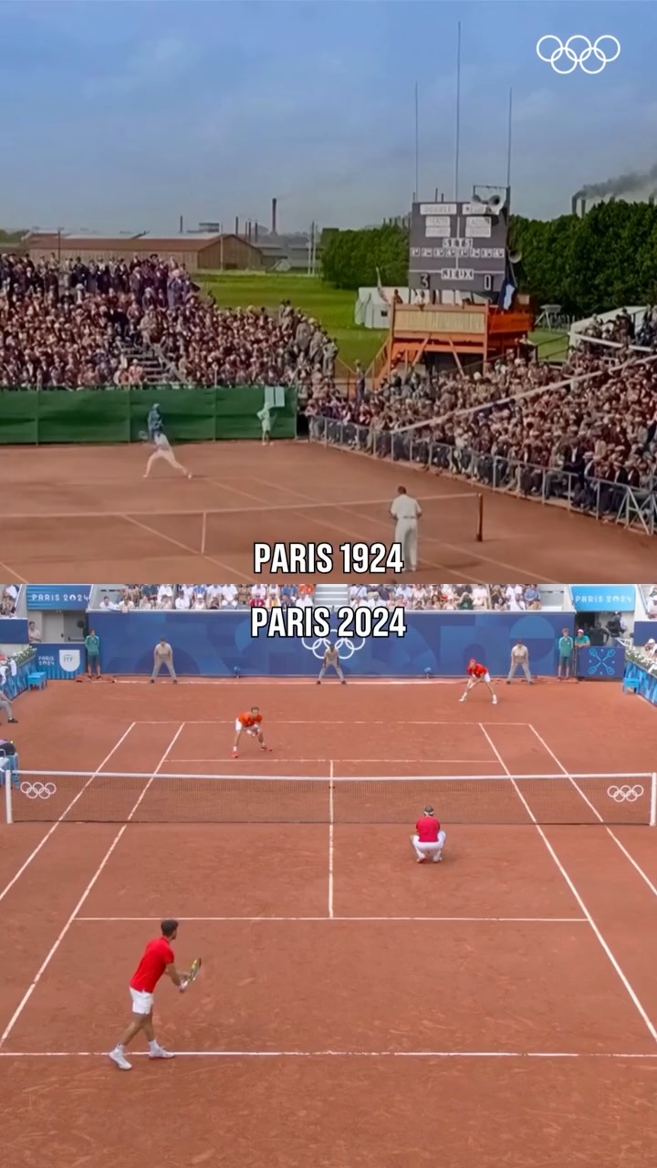 Tennis through time. ⏳🎾

We're back on clay at the French Open, with Olympians on court playing for singles and doubles titles at Roland Garros. 🧡

#Olympics #Tennis #RolandGarros