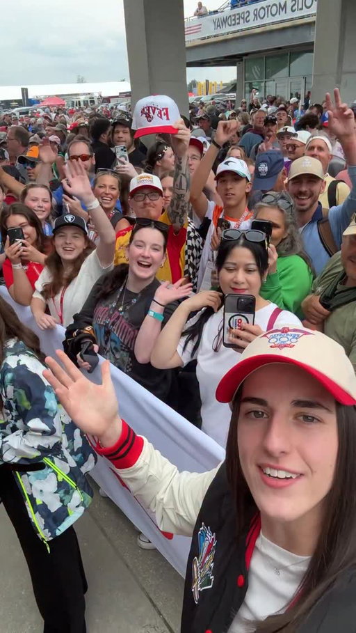on location with Caitlin Clark at the #Indy500 🙌