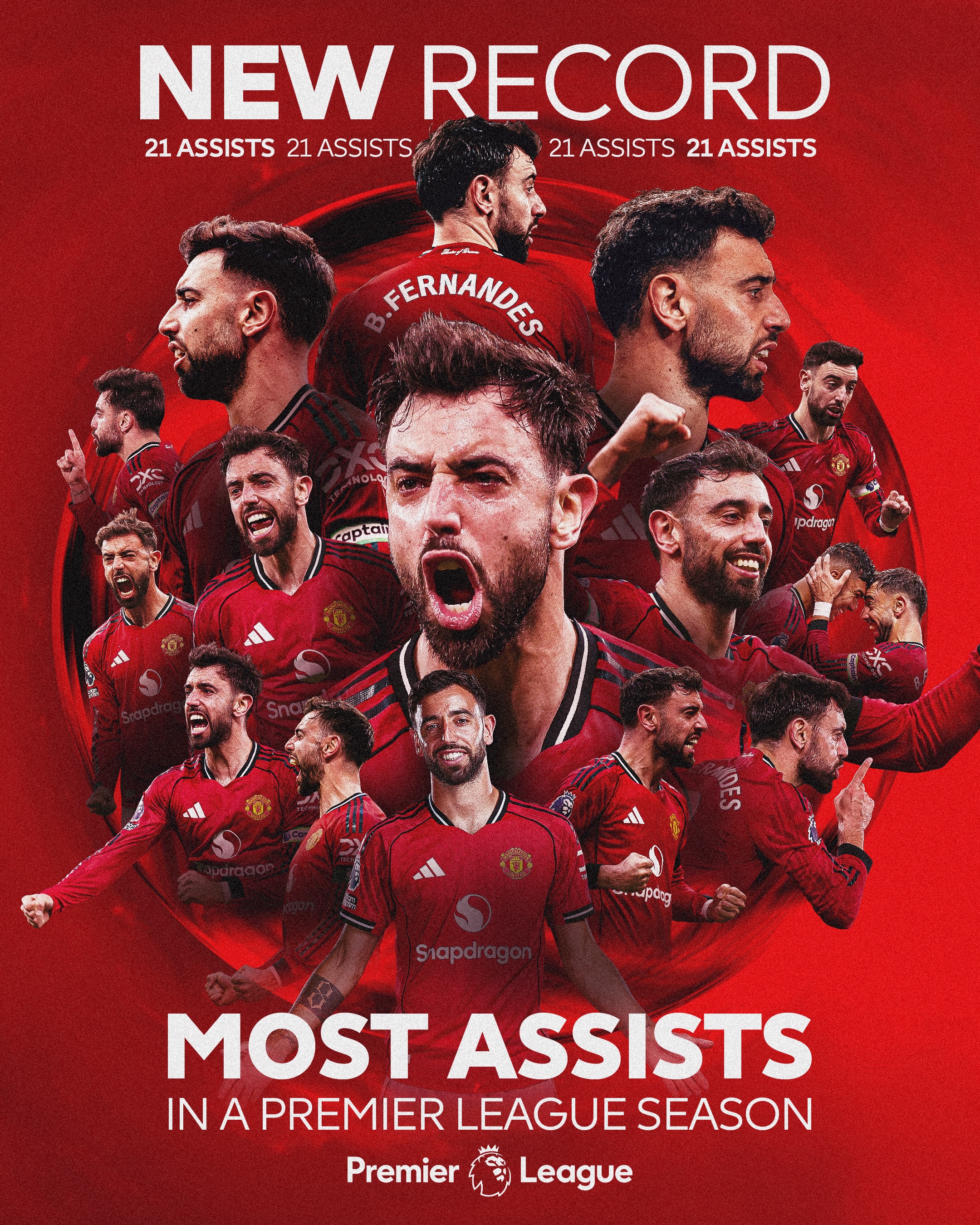 In a league of his own.

Bruno Fernandes breaks the record for the most assists in a Premier League season!