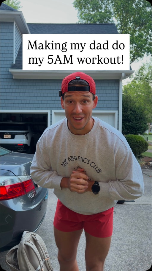 Making my dad do my 5 AM workout!

This one was special! Might have to get my mom and dad out there together soon!
