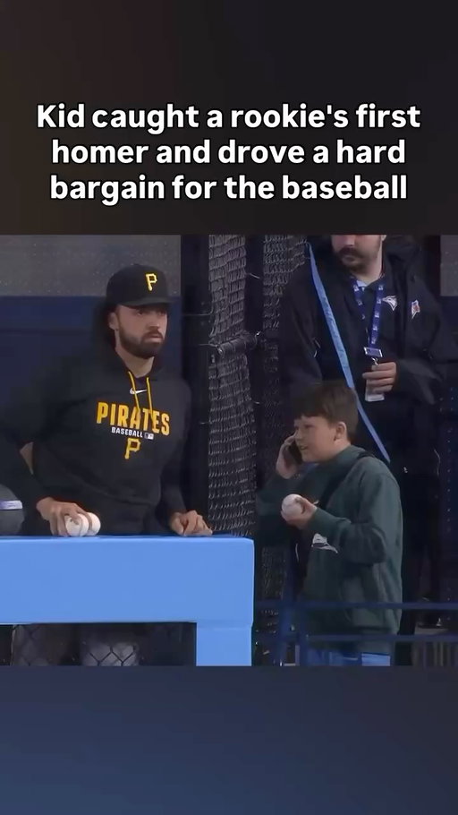 This kid was a tough negotiator with the Pirates bullpen after catching Esmerlyn Valdez's first career home run