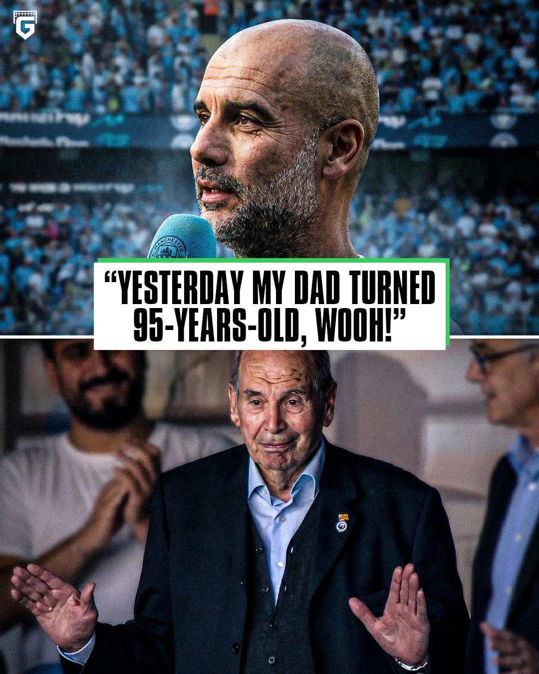 Pep Guardiola’s father was in the stands for Pep’s farewell…

🗣️ Pep Guardiola: “Yesterday my dad turned 95-years-old, WOOH!”

And his father got to witness him create history 🩵