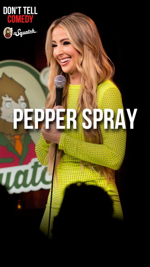 “Pepper Spray” 🎤: @brittanyschmitt 

Your soap is a joke! Upgrade your personal care with @drsquatch 

#donttellcomedy #standup #comedy #funny #darkhumor
