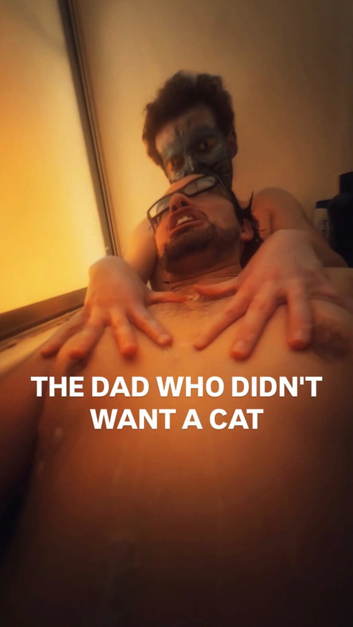 Cat and owner LOVE BATHING TOGETHER! #gurgle #catsofinstagram #trends #reels #funny petlovers