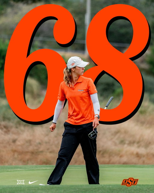 Guess who's back ⁉

@elliebushnell's second 6️⃣8️⃣ of the NCAA Championship puts her back in the top 5 with one round of stroke play remaining!

#golfschool | #GoPokes