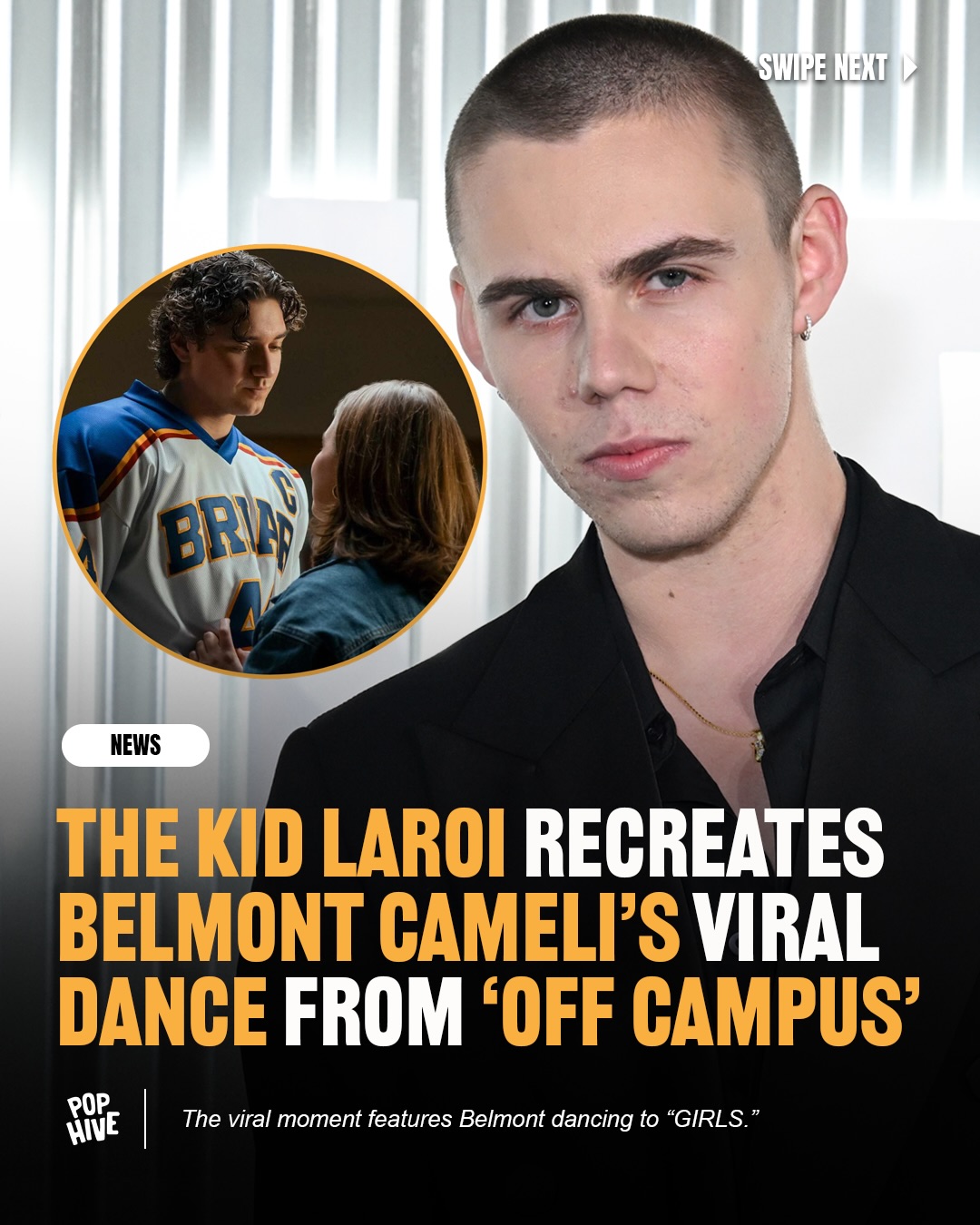 The Kid LAROI just recreated the viral dance from Belmont Cameli’s scene in ‘Off Campus’ to his song “GIRLS,” and the shoutout caught Cameli’s attention 👀

After reposting the video with the caption “Spot on,” Belmont received a reply from LAROI saying, “Thank you twin.”