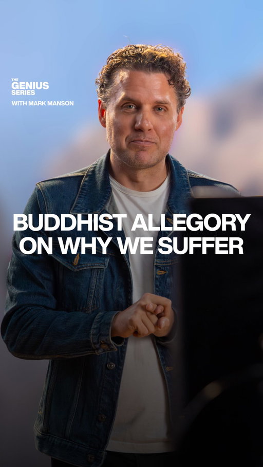 The pain from what happened will fade.

The story you tell yourself about it won't.

Comment [MARK] and we'll DM you the link to watch the full talk on YouTube.

Watch the full Genius Talk. Link in bio.

A Genius Talk ft. @markmanson | @the.genius.series