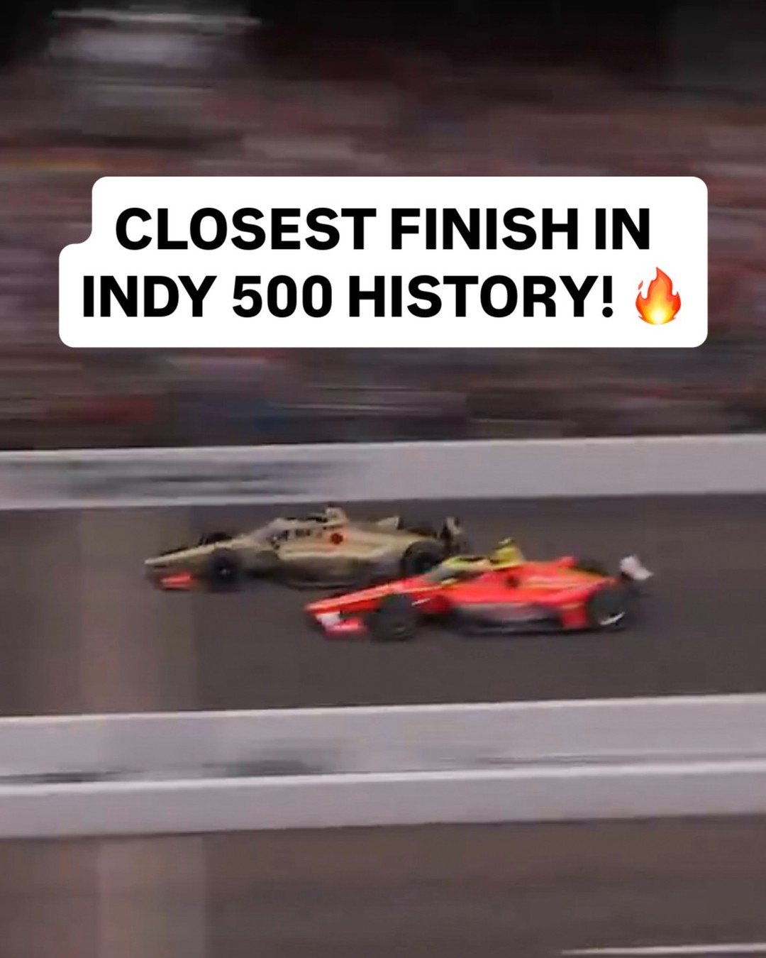 WOAH. Felix Rosenqvist won the Indy 500 by HUNDREDTHS of a second‼️🏎️ @espnmcgee