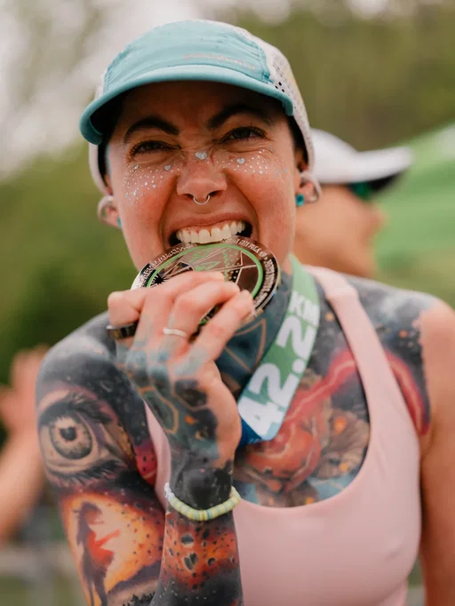 MARATHON NUMBER 2 SUB 4 BABY! Today these streets were lined with every single human cheering for every single human. My heart is beyond full, my humans showed up and cheered so hard. There will be more to recap. 

I just want to say thank you to my coach @lynseyeromano and all of her faith that I could do this, but her continued conscious effort to help me get here. She set me up for success, I stuck to the plan and I came in hot in those last 10kms where I normally would be dead. 

Thank you to my amazing husband @inkbysaga who had zero doubts in my ability to get this time, who cheered for me for the first time when he usually is by my side he wanted to make me a sign and cheer for me knowing he was at the finish line with all my besties helped SO MUCH 😭 

@evframes for capturing these incredible moments for me and this moment of true kindness where I just fell into @em.miles 

@runcalgary and the Servus @calgarymarathon will always always always hold place for my most favorite run, crowds and experience. Thank you for giving me the opportunity to be a part of this in such a special way. I have so much to thank you for when my brain works again 💙💚

THIS IS SO MUCH #MORETHANRUN #calgarymarathon #servuscalgarymarathon #runcalgary